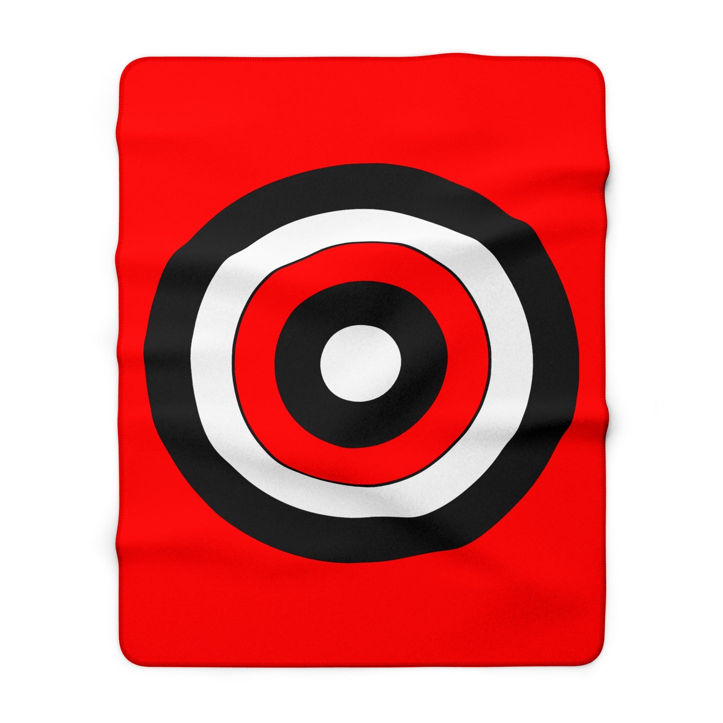 Red, Black, White Retro Target Blanket Throw