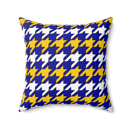 Bosnia And Herzegovina Retro Houndstooth Cushion Pillow