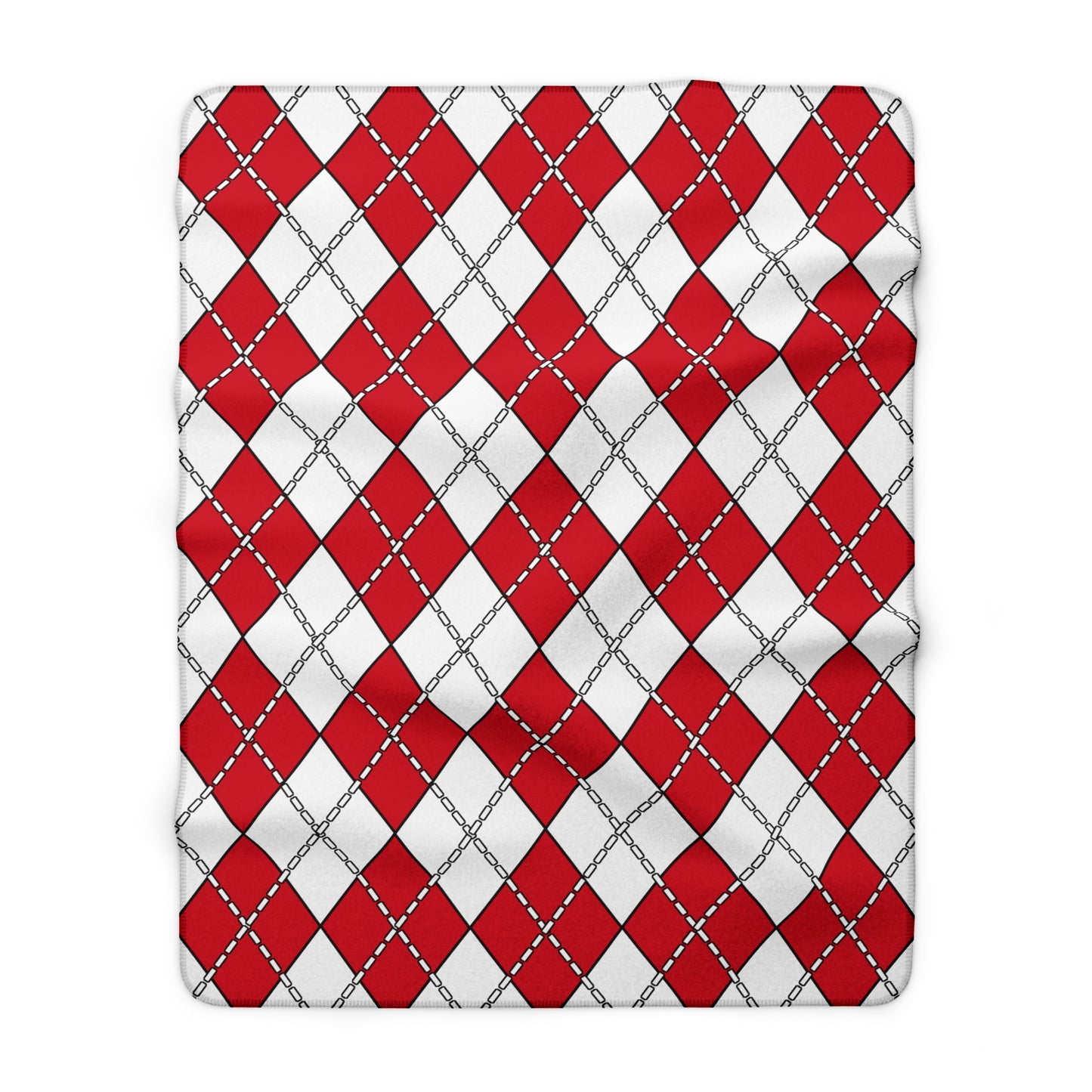 England Retro Argyle Blanket Throw