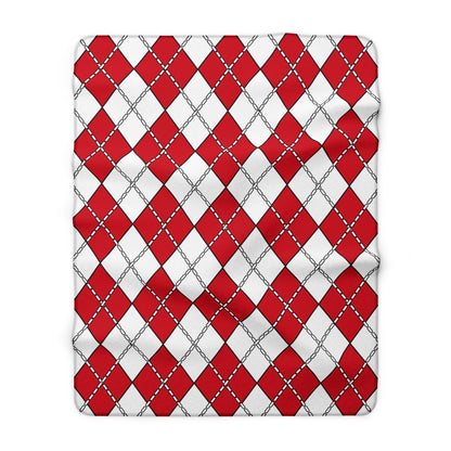 England Retro Argyle Blanket Throw