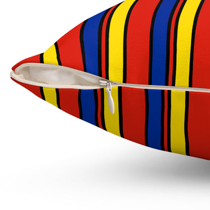 Romania Retro Stripes Cushion Pillow