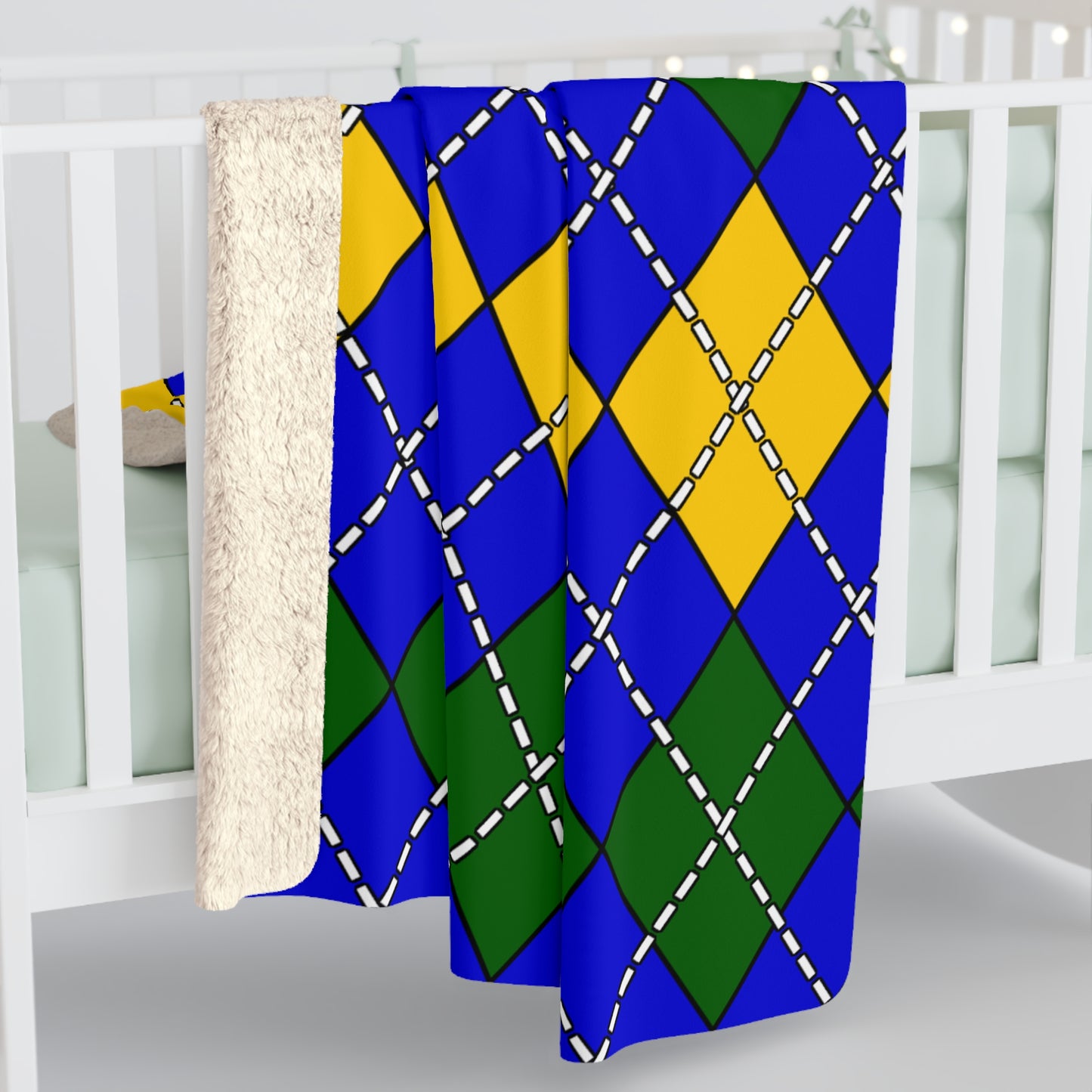Solomon Islands Retro Argyle Blanket Throw