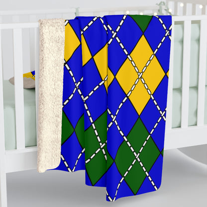 Solomon Islands Retro Argyle Blanket Throw