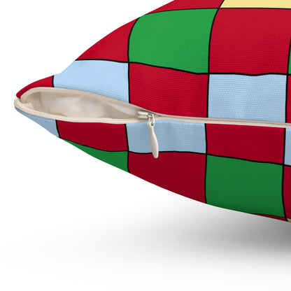 Eritrea Retro Check Cushion Pillow