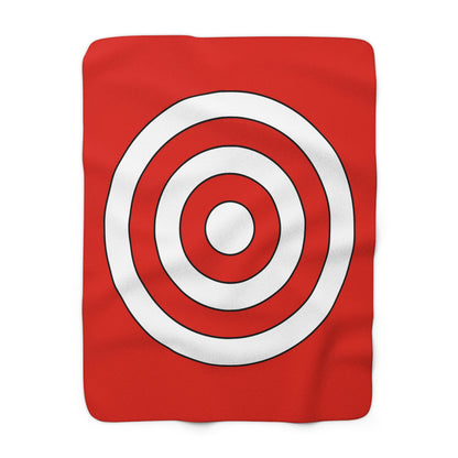 French Polynesia Retro Target Blanket Throw