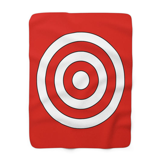 French Polynesia Retro Target Blanket Throw