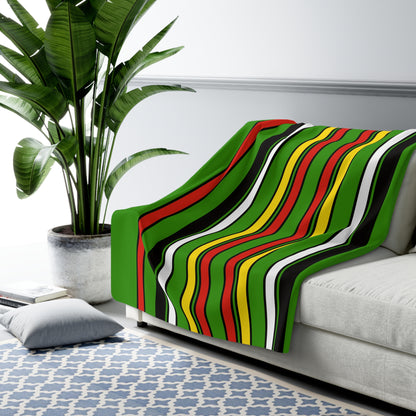 Guyana Retro Stripes Blanket Throw