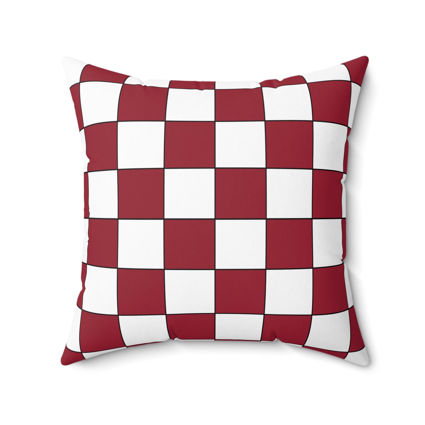 Latvia Retro Check Cushion Pillow