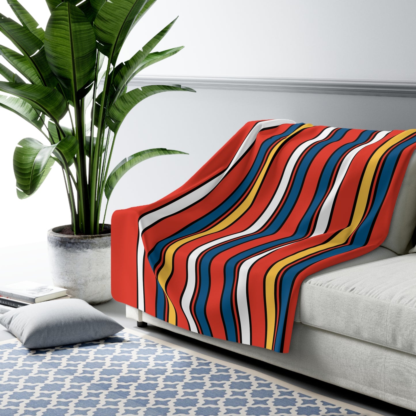 Kiribati Retro Stripes Blanket Throw