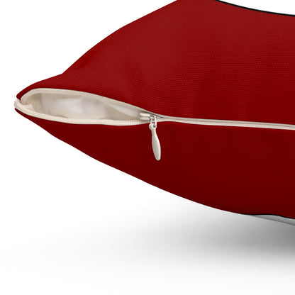 Dark Red, White Retro Target Cushion Pillow