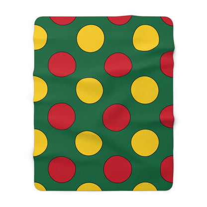 Ghana Retro Polka Dots Blanket Throw