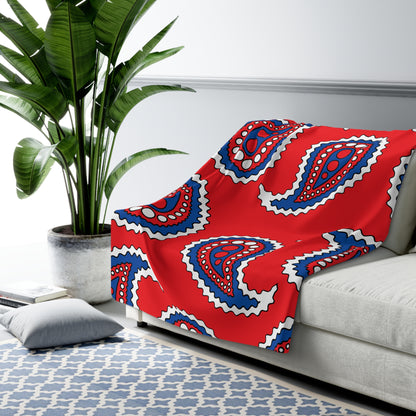 Slovakia Retro Paisley Blanket Throw