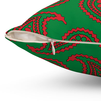 Turkmenistan Retro Paisley Cushion Pillow