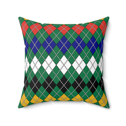 South Africa Retro Argyle Cushion Pillow