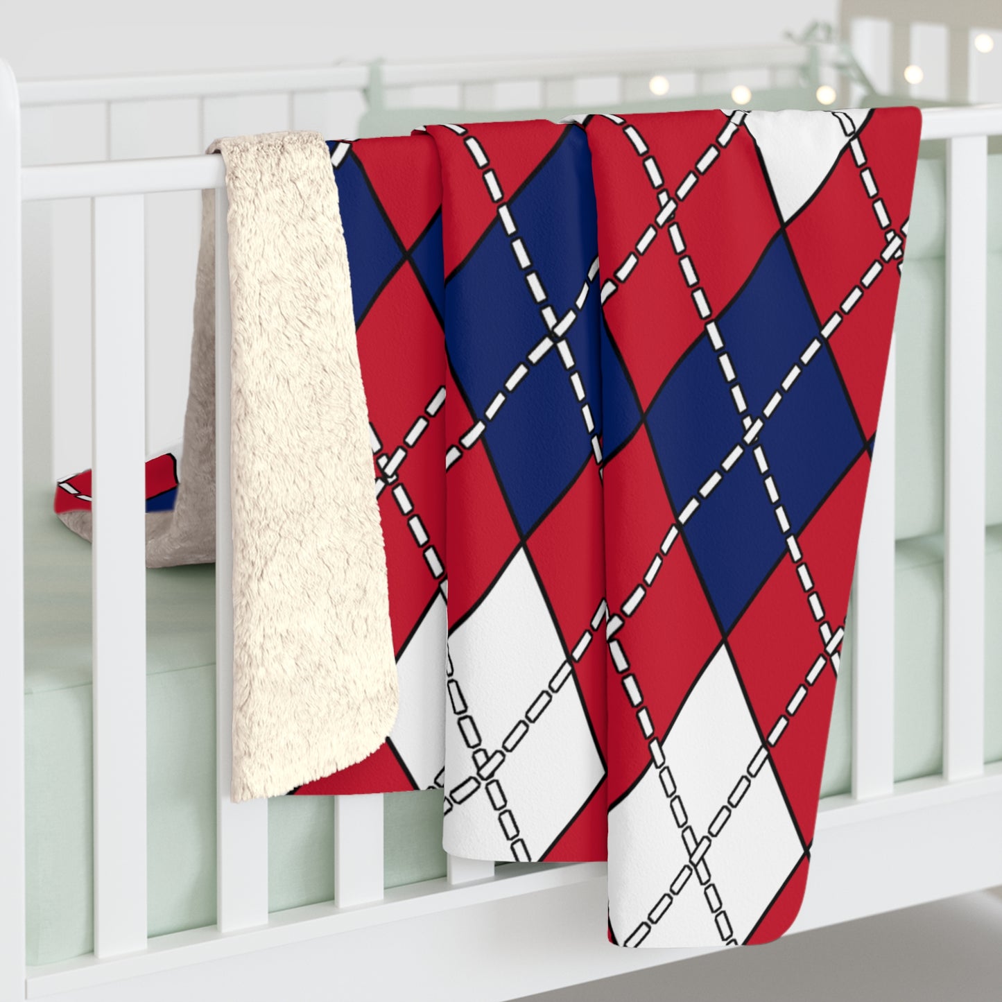 United Kingdom (UK) Retro Argyle Blanket Throw