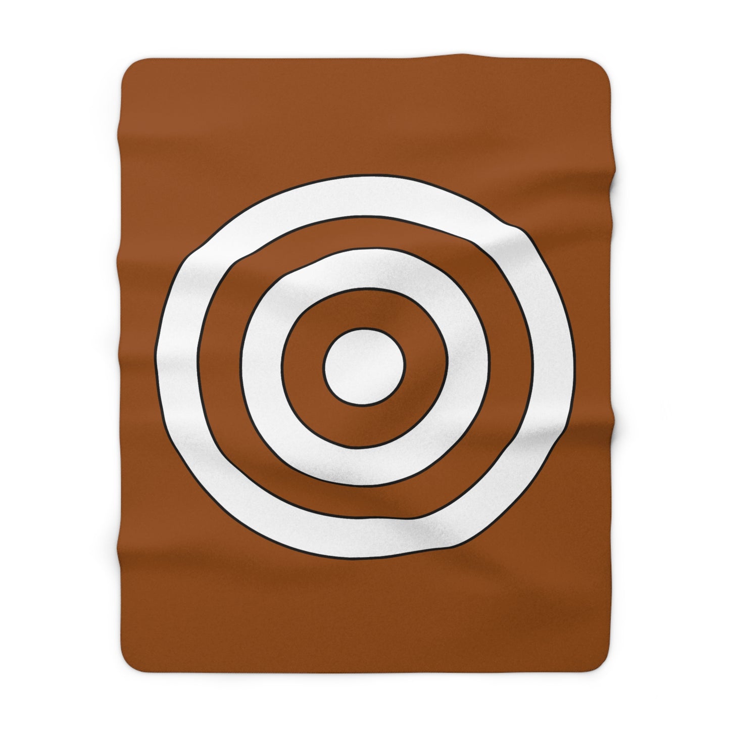 Brown, White Retro Target Blanket Throw
