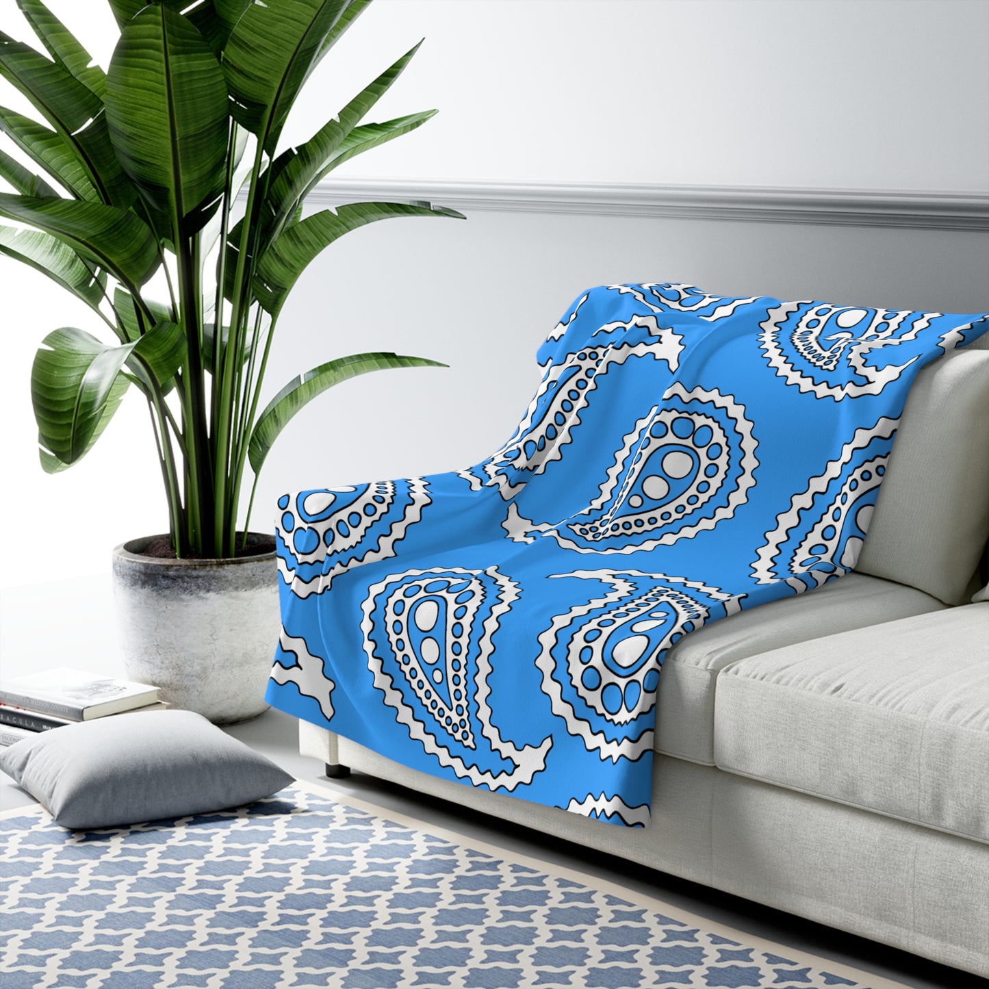 Somalia Retro Paisley Blanket Throw