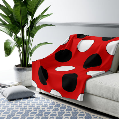 Trinidad And Tobago Retro Polka Dots Blanket Throw