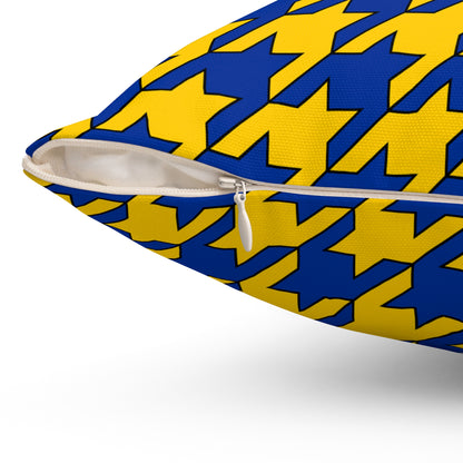 European Union Retro Houndstooth Cushion Pillow