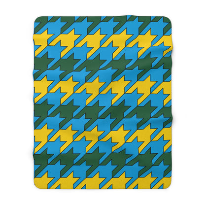 Rwanda Retro Houndstooth Blanket Throw