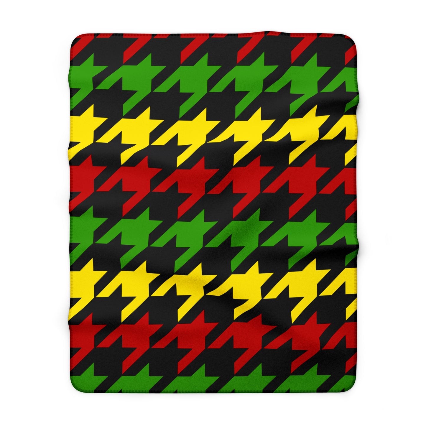 Saint Kitts And Nevis Retro Houndstooth Blanket Throw