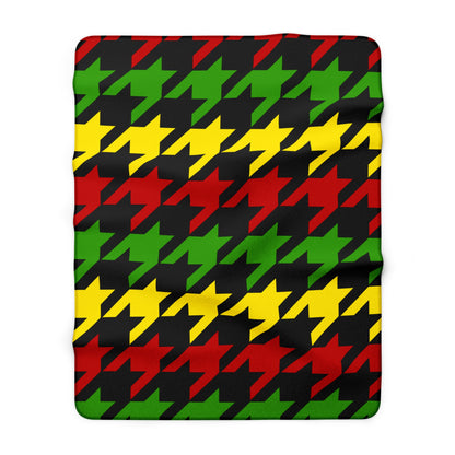 Saint Kitts And Nevis Retro Houndstooth Blanket Throw