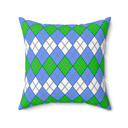 Djibouti Retro Argyle Cushion Pillow