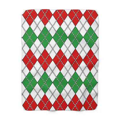 Iran Retro Argyle Blanket Throw