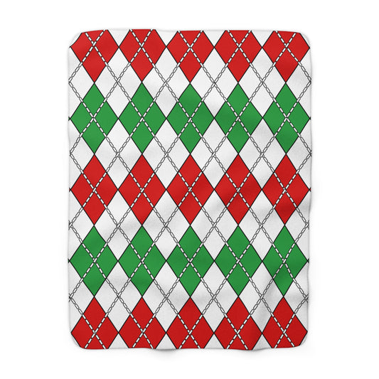 Iran Retro Argyle Blanket Throw