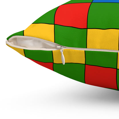 Ethiopia Retro Check Cushion Pillow