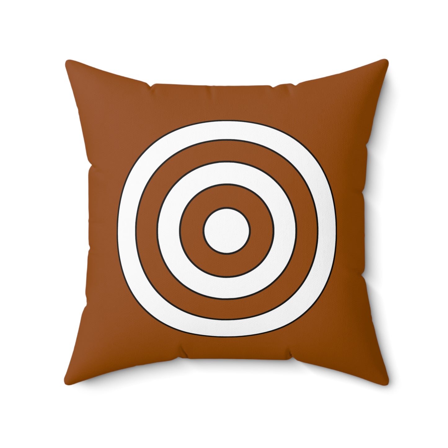 Brown, White Retro Target Cushion Pillow