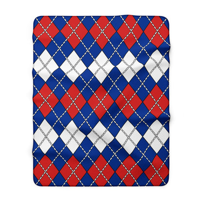 Iceland Retro Argyle Blanket Throw