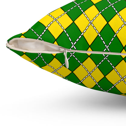 Cocos Islands Retro Argyle Cushion Pillow