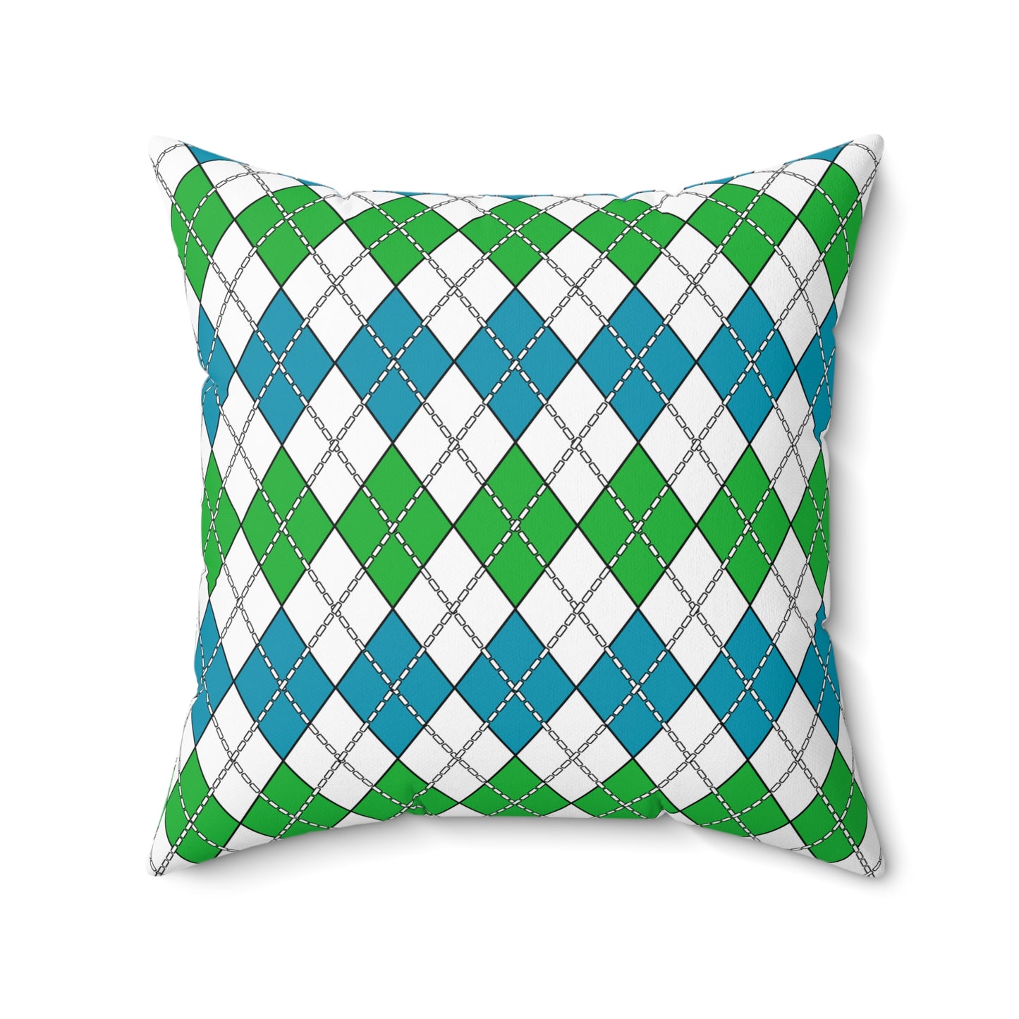 Uzbekistan Retro Argyle Cushion Pillow