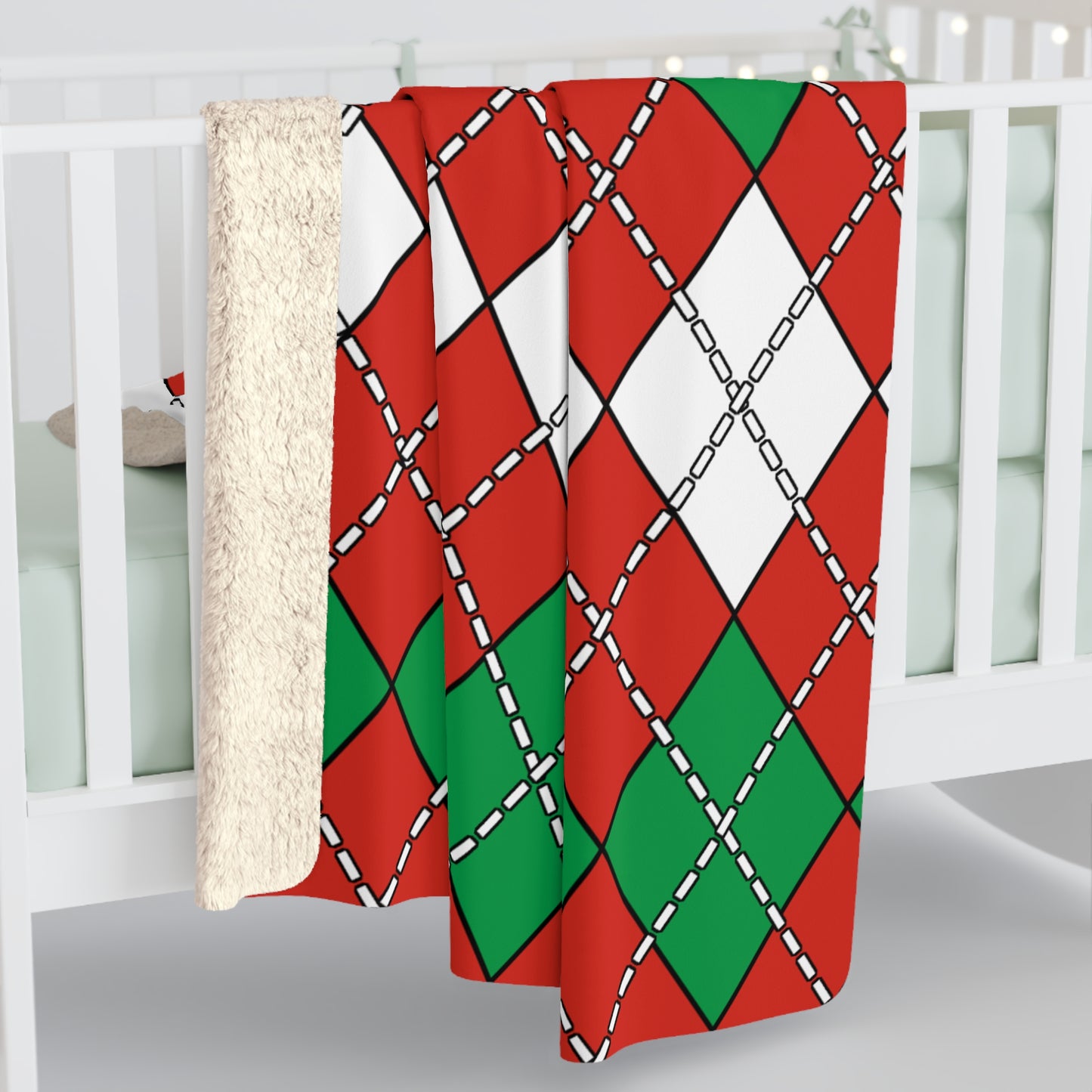 Pais Vasco Retro Argyle Blanket Throw