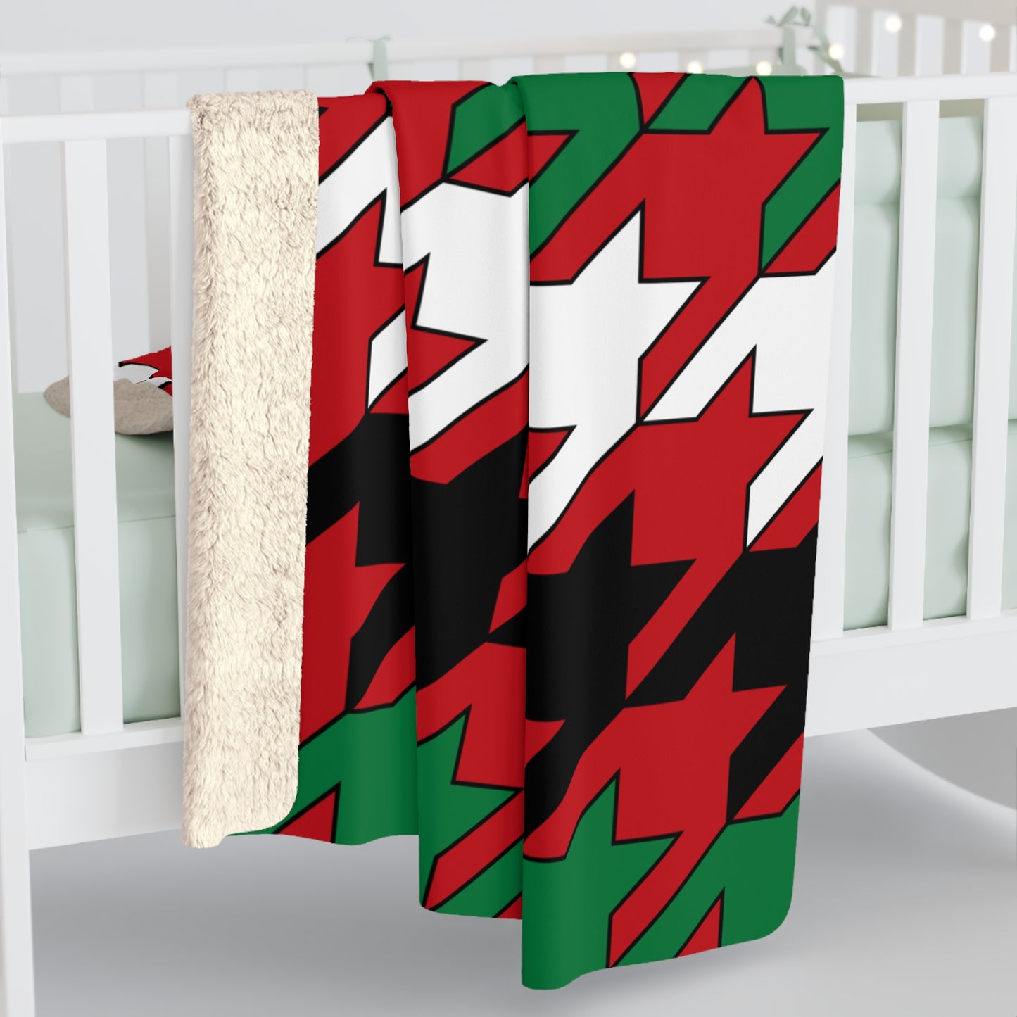 Western Sahara Retro Houndstooth Blanket Throw