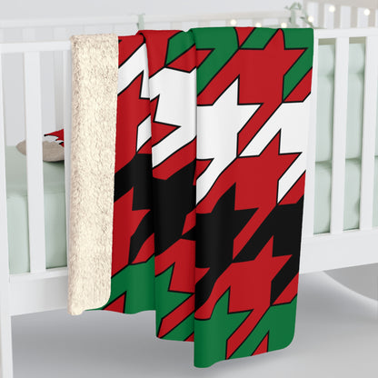 Western Sahara Retro Houndstooth Blanket Throw