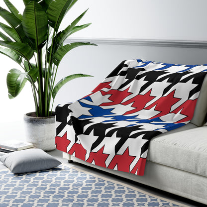 Republic Of Korea Retro Houndstooth Blanket Throw