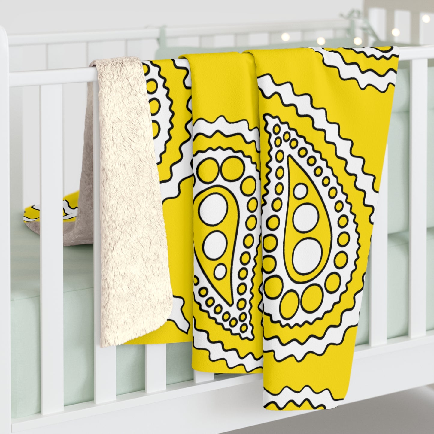 Vatican City Retro Paisley Blanket Throw