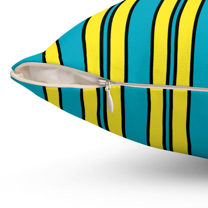 Kazakhstan Retro Stripes Cushion Pillow