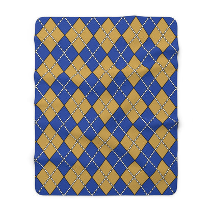Kosovo Retro Argyle Blanket Throw