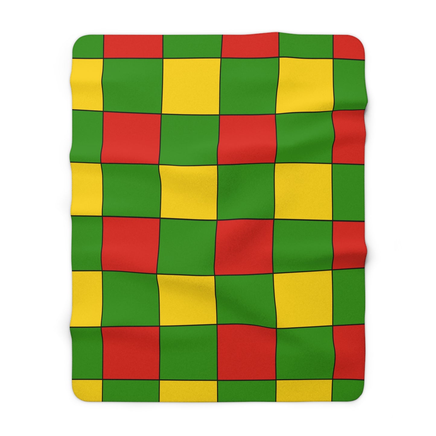 Benin Retro Check Blanket Throw