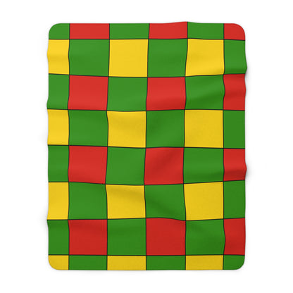 Benin Retro Check Blanket Throw