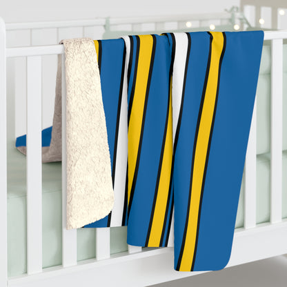 Canary Islands Retro Stripes Blanket Throw