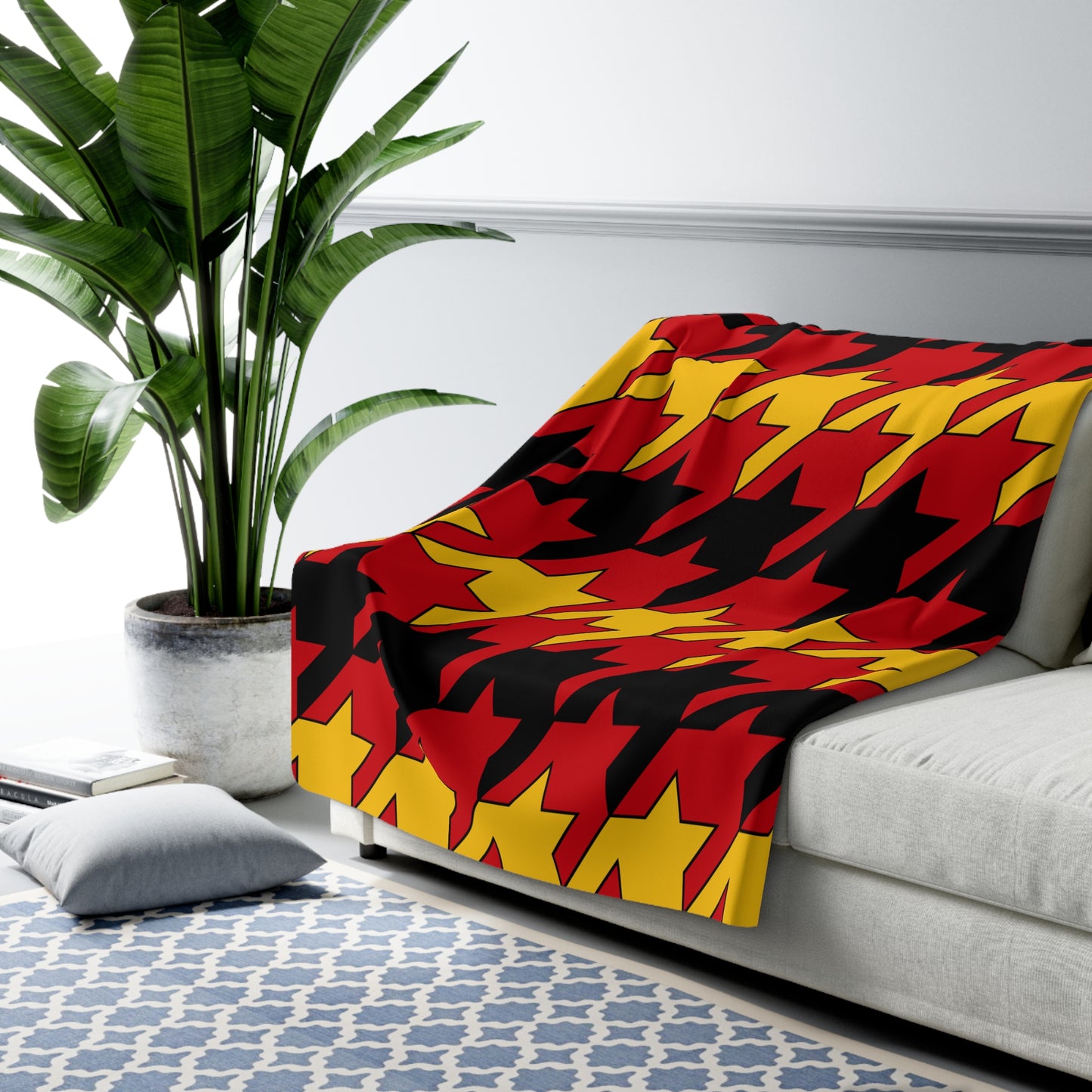 Timor Leste Retro Houndstooth Blanket Throw