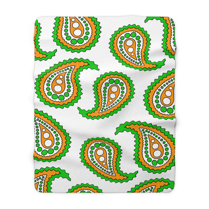 Cote Divoire Retro Paisley Blanket Throw
