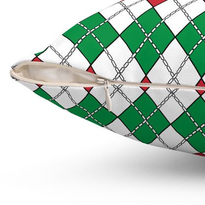 Italy Retro Argyle Cushion Pillow