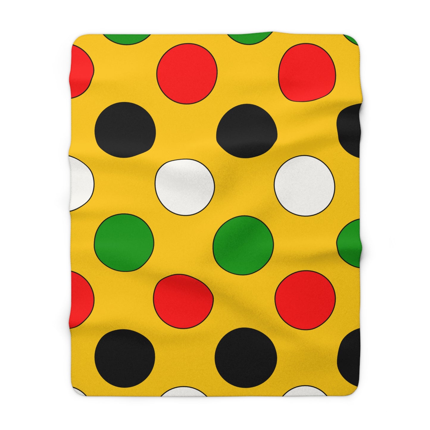 Mozambique Retro Polka Dots Blanket Throw