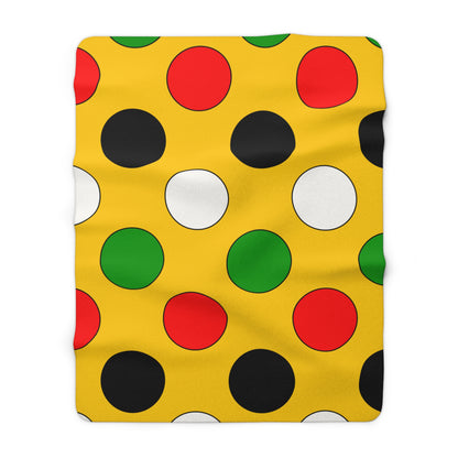 Mozambique Retro Polka Dots Blanket Throw