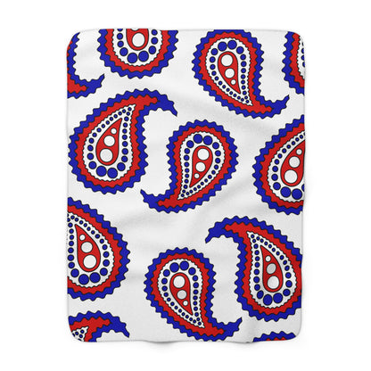 Costa Rica Retro Paisley Blanket Throw